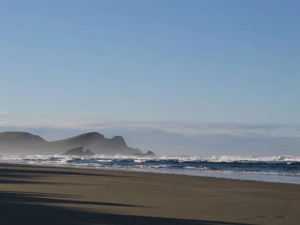 Eine Landschaftliche Aufnahme Eines Strandes Neuseeland — Stockfoto