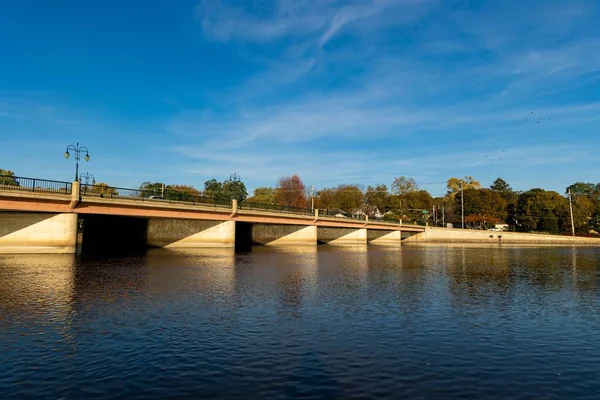 Ponte Prairie Street Sobre Fox River Genebra Illinois — Fotografia de Stock