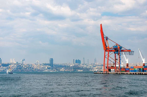 Porto Storico Haydarpasa Porto Merci Istanbul Turchia — Foto Stock