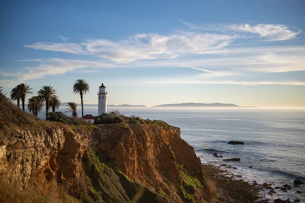 Lighthouse Shore Sunset — Stock Photo, Image