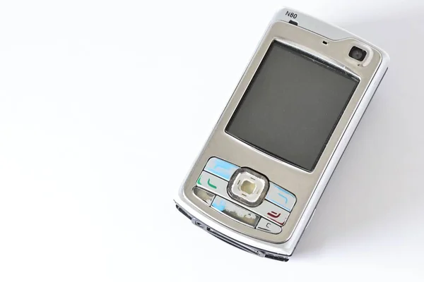 Historyczny Telefon Gsm Nokia N70 Umts Białej Powierzchni — Zdjęcie stockowe