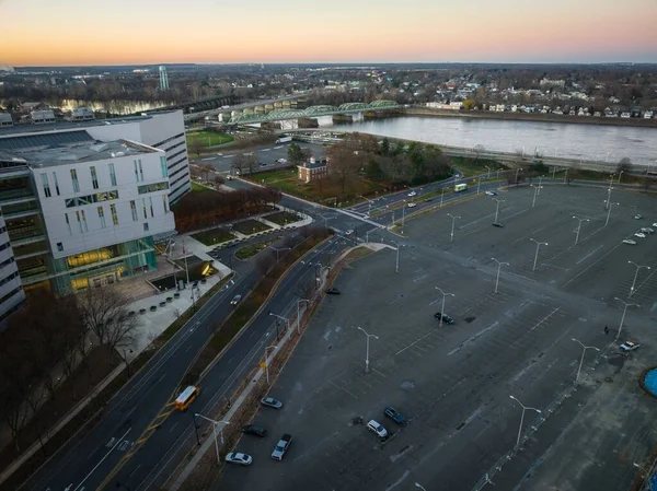 Aerial Cityscape Trenton Displaying Big Parking Lot Loudoun Station Parking — Stock Photo, Image