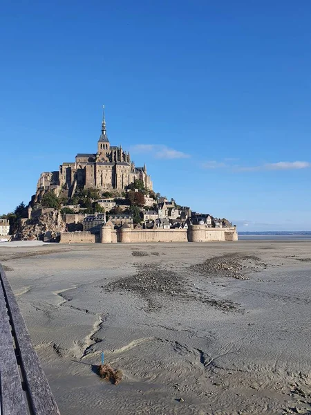 Krajina Krásného Kláštera Mont Saint Michel Ostrově Mont Saint Michel — Stock fotografie