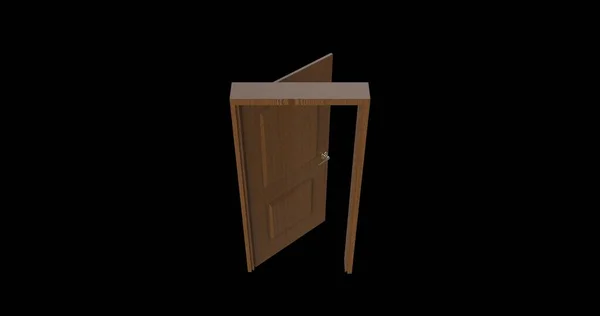 隔离门3D插图渲染 — 图库照片