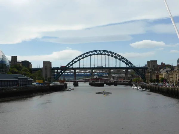 Die Tyne Brücke Über Den Fluss Tyne Nordosten Englands Vor — Stockfoto