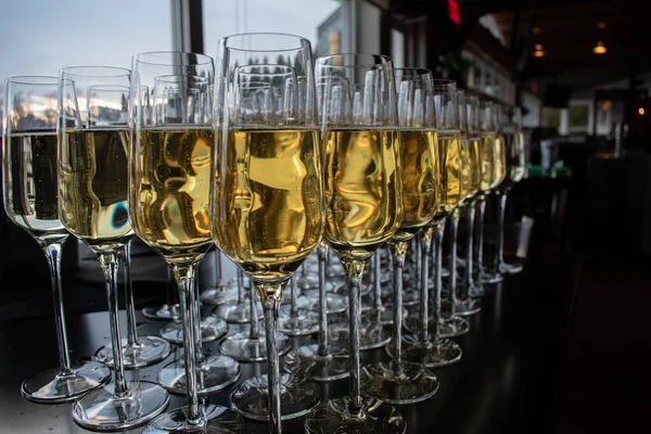Närbild Glas Champagne — Stockfoto