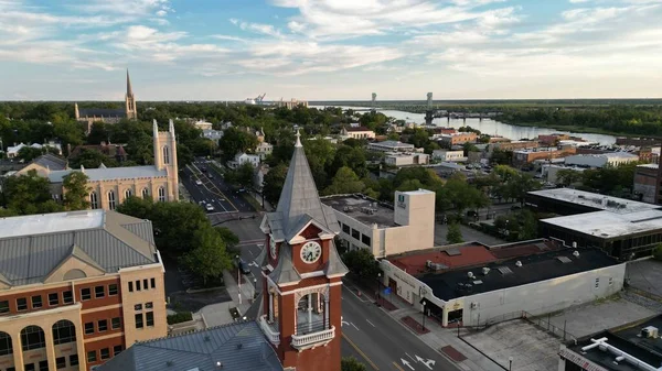 Letecký Pohled Centrum Wilmingtonu Usa — Stock fotografie