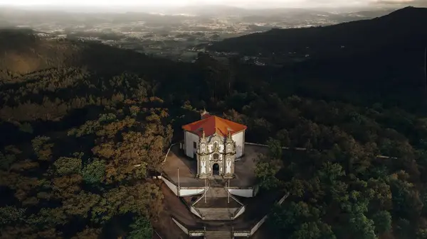 Vue Par Drone Église Santa Maria Madalena Braga Portugal — Photo