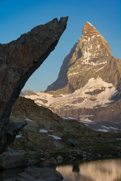 Skalnaté Hory Zermattu Švýcarsko — Stock fotografie