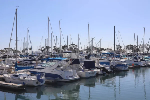 View Row Boats Yachts Dana Point Harbor California — Stock Photo, Image