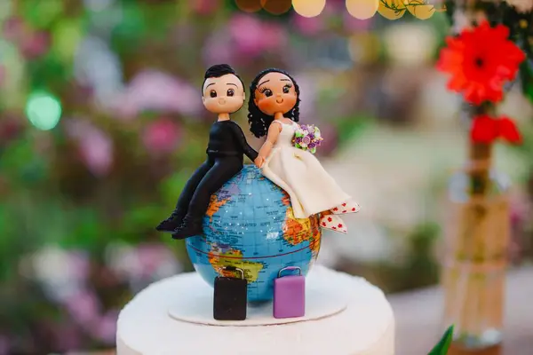 Selective Focus Shot Wedding Cake — Stock Photo, Image