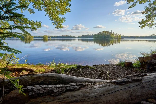 Une Belle Vue Lac Vihtijarvi Pendant Journée Dans Sud Finlande — Photo