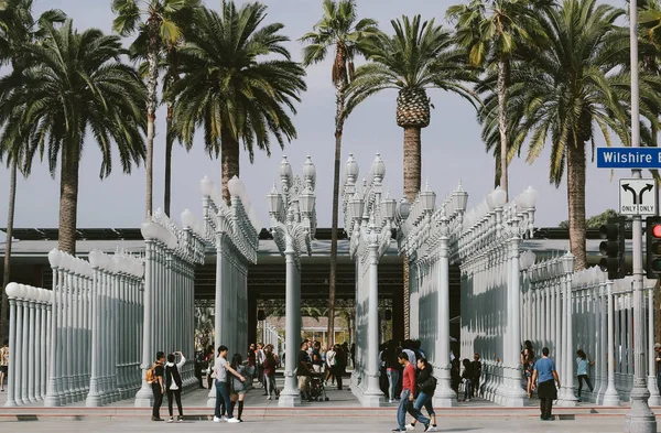 Primer Plano Las Luces Urbanas Lacma Los Ángeles California — Foto de Stock