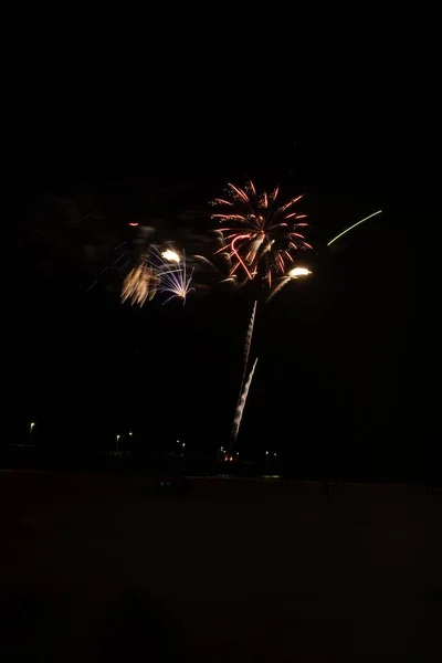 Feuerwerk Newport Beach Pier Zum Auftakt Der Bootsparade — Stockfoto