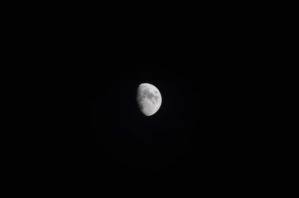 Une Vue Panoramique Pleine Lune Dans Ciel Sombre Pendant Nuit — Photo
