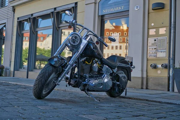 Harley Davidson Ένα Πάρκινγκ — Φωτογραφία Αρχείου