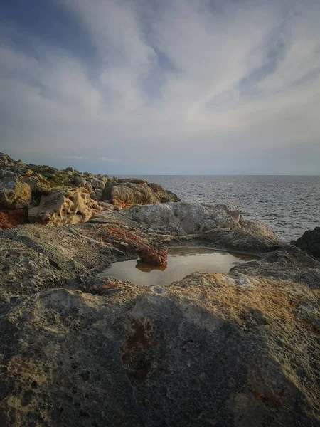 Tiro Cênico Água Ilha Menorca — Fotografia de Stock