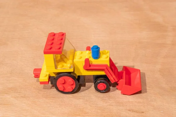 Een Vintage Lego Model Van Een Graafmachine — Stockfoto