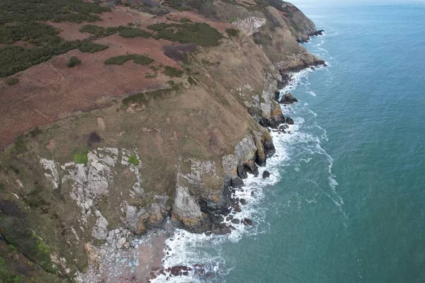 Luftaufnahme Einer Verlassenen Felsigen Küste — Stockfoto