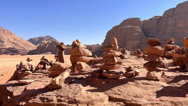Scenic View Landmarks Wadi Rum Desert Jordan — Stock Photo, Image