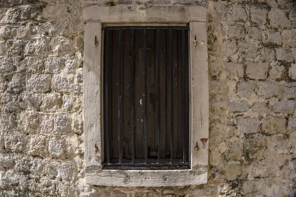 Closeup View Window Brick Wall Building — Stock Photo, Image