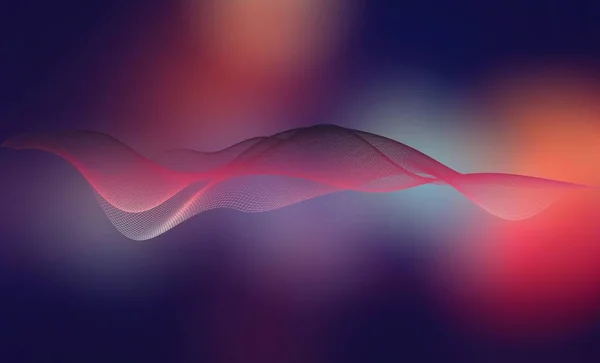Blurry Background Gradient Colored Curves Swirls Technology Data Visualization Illustration — Stock Photo, Image