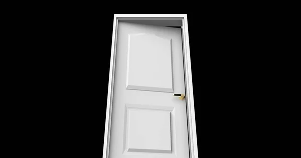 Izolowane Drzwi Ilustracja Renderowania — Zdjęcie stockowe
