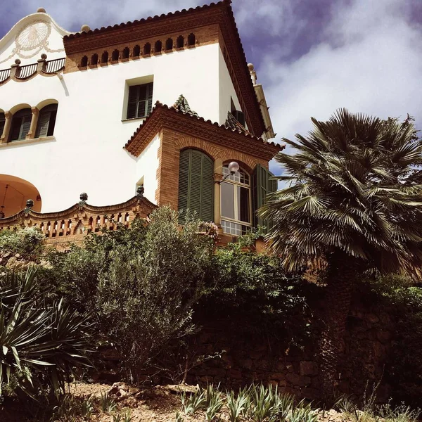 Een Prachtig Uitzicht Trias House Park Guell Barcelona Spanje — Stockfoto