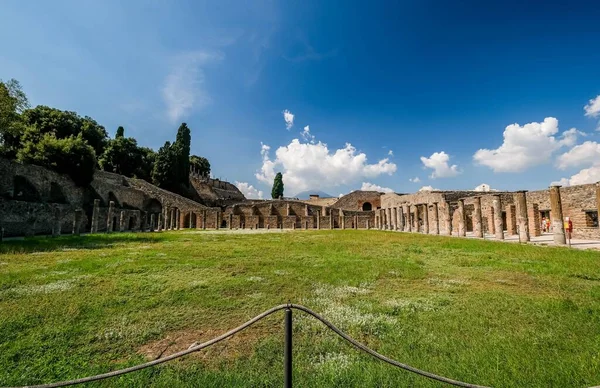 Ein Schöner Blick Auf Die Ruinen Der Antiken Stadt Pompeji — Stockfoto