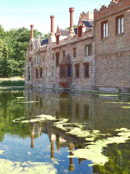 Vertical Shot Oxburgh Hall Moated Country House Oxborough Norfolk England — Stock Photo, Image