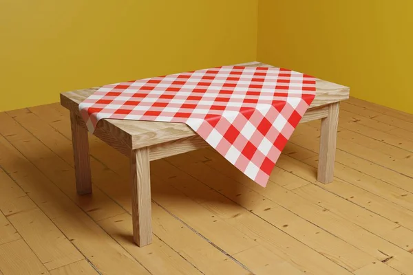 빨간색 테이블 탁자의 렌더링 — 스톡 사진