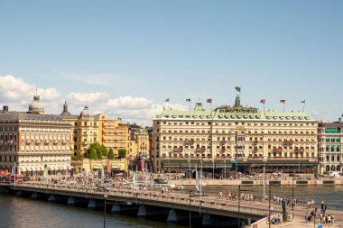 Stockholm, İsveç 'te bir şehir manzarası
