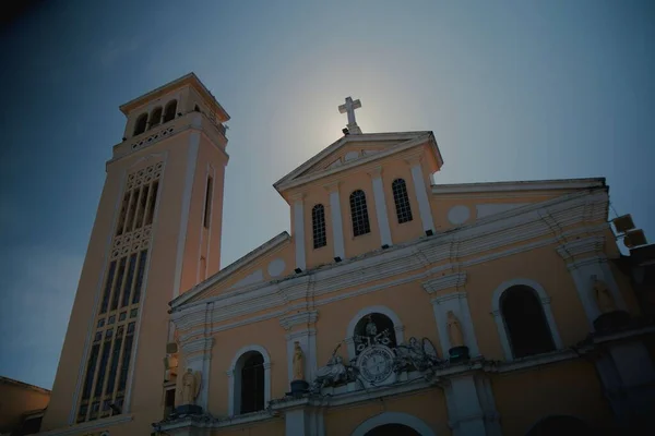 Ângulo Baixo Igreja Manaog Pangasinan — Fotografia de Stock