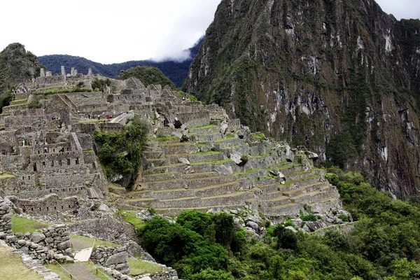 Peru Daki Machu Picchu Nun Birçok Terası — Stok fotoğraf