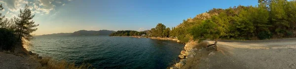 Türkiye Nin Marmaris Hisaronu Mugla Kıyı Şeridine Panoramik Bir Bakış — Stok fotoğraf