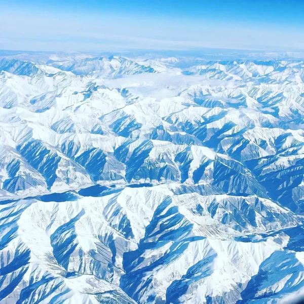 Una Vista Aérea Las Montañas Nevadas — Foto de Stock
