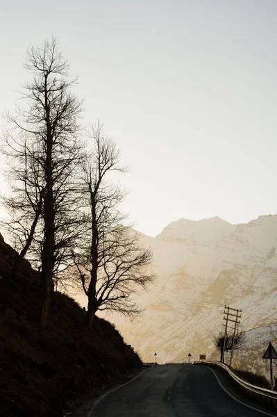 Красивый Восход Солнца Горах Снежным Хребтом Лех Ладакх — стоковое фото