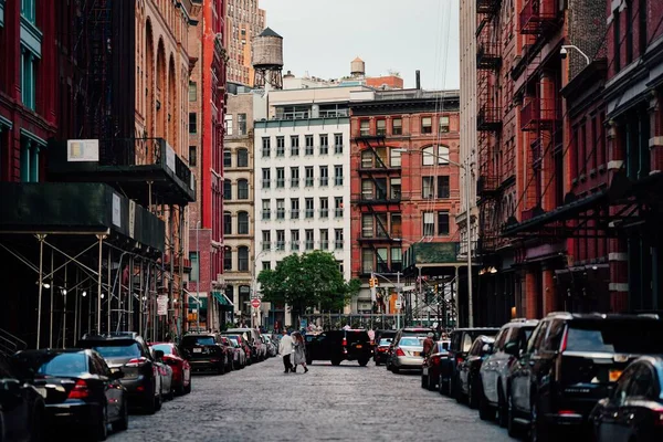 Αυτός Είναι Ένας Κινηματογραφικός Δρόμος Στη Νέα Υόρκη — Φωτογραφία Αρχείου