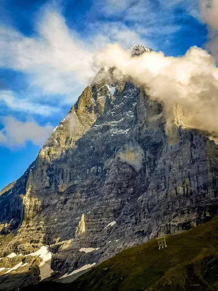 Чудовий Знімок Гори Айґер Бернському Оберланді Швейцарія — стокове фото