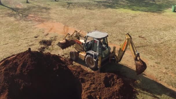 Une Excavatrice Jcb Creuse Trou Pretoria — Video