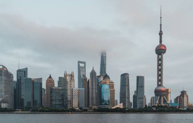 Lujiazui, Şangay 'ın modern binaları.