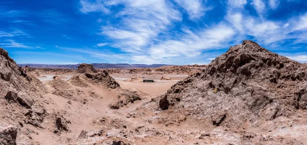 曇り空の下 チリのアタカマ砂漠のパノラマビュー — ストック写真