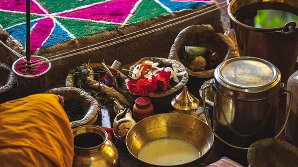 stock image The process of making traditional herbal medicine