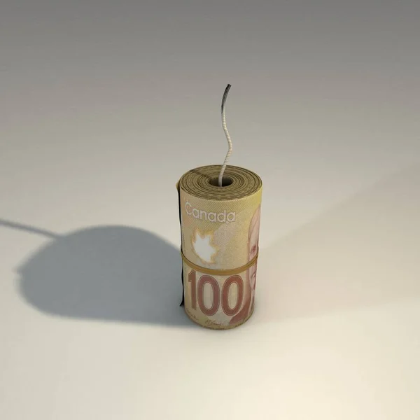 Eine Darstellung Einer 100 Euro Banknote Die Mit Einem Gummiband — Stockfoto