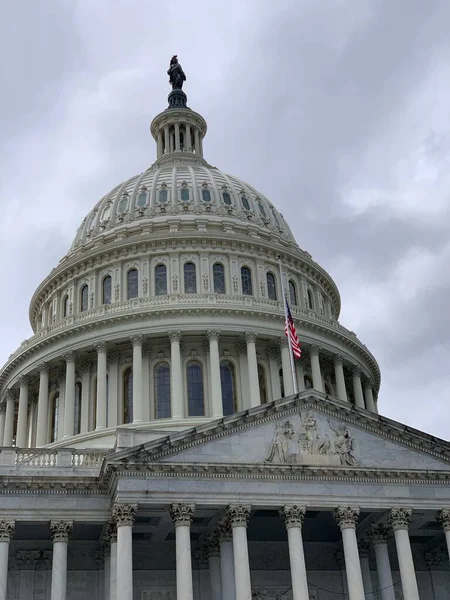 Egy Függőleges Felvétel Capitol Épületről Washington Ben — Stock Fotó