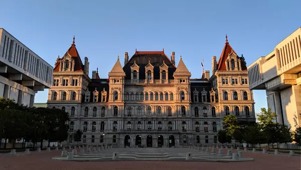Eine Schöne Aufnahme Des Historischen Nys State Capitol Building Albany — Stockfoto