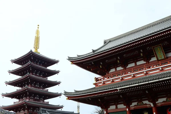 東京都浅草の浅草寺の美しいショット — ストック写真