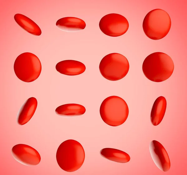 Een Illustratie Van Vallende Rode Snoep Edelstenen Geïsoleerd Rode Achtergrond — Stockfoto