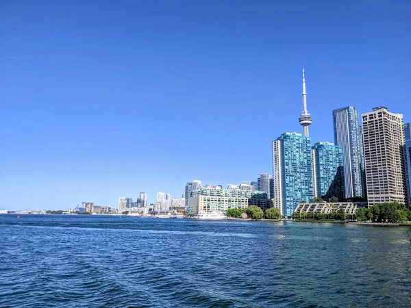 Die Toronto Waterfront Mit Dem Tower — Stockfoto