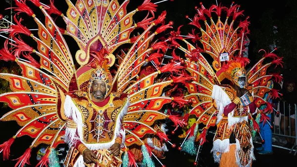 Mannen Een Traditioneel Kostuum Tijdens Een Junkanoo Parade Bahama — Stockfoto